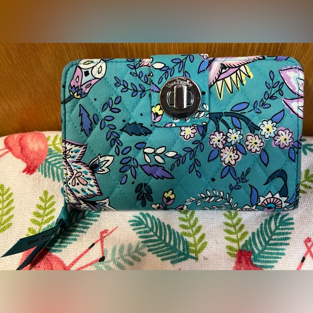 Vera Bradley Floral Teal Wallet